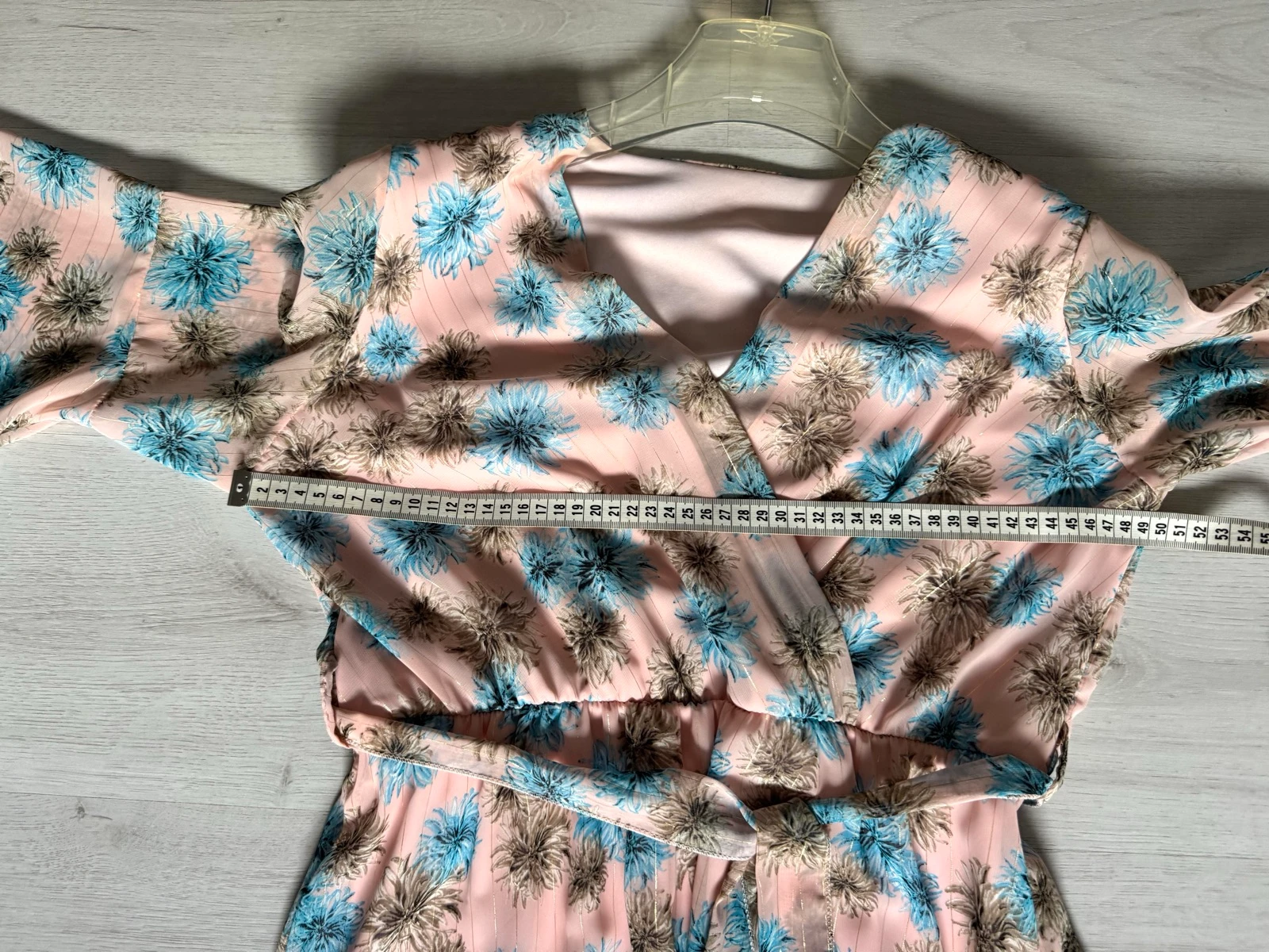 Long floral dress with gold thread size L – photo 11